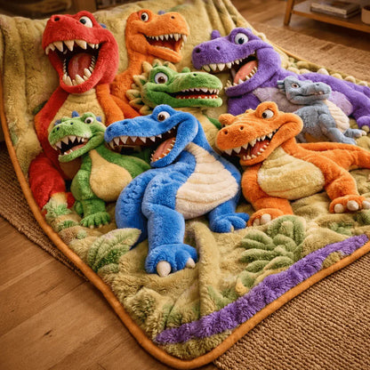 Thickened Dinosaur Flannel Blanket